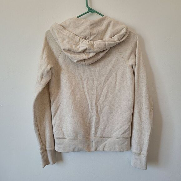Aeropostale Aero Full Zip Hoodie Jacket Beige Tan Y2K 90s Loungewear Extra Small - Picture 4 of 7